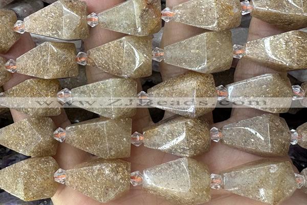 TEAR43 15 inches 10*20mm - 13*23mm faceted freeform teardrop jade beads