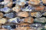 TEAR49 15 inches 10*20mm - 13*23mm faceted freeform teardrop sodalite beads