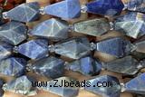 TEAR50 15 inches 10*20mm - 13*23mm faceted freeform teardrop sodalite beads